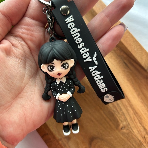 Wednesday Addams Silicone Keychain - Picture 2 of 3